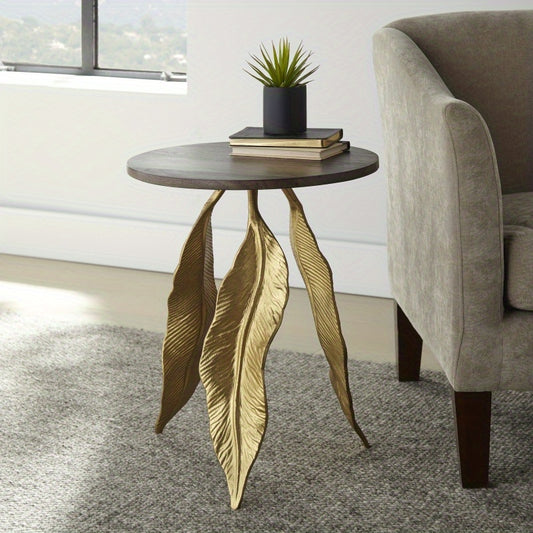 Specialty coffee table, side table, tea table, unique leaf-shaped feet, home decoration, unique shape but versatile, suitable for living room, bedroom, lounge, etc.