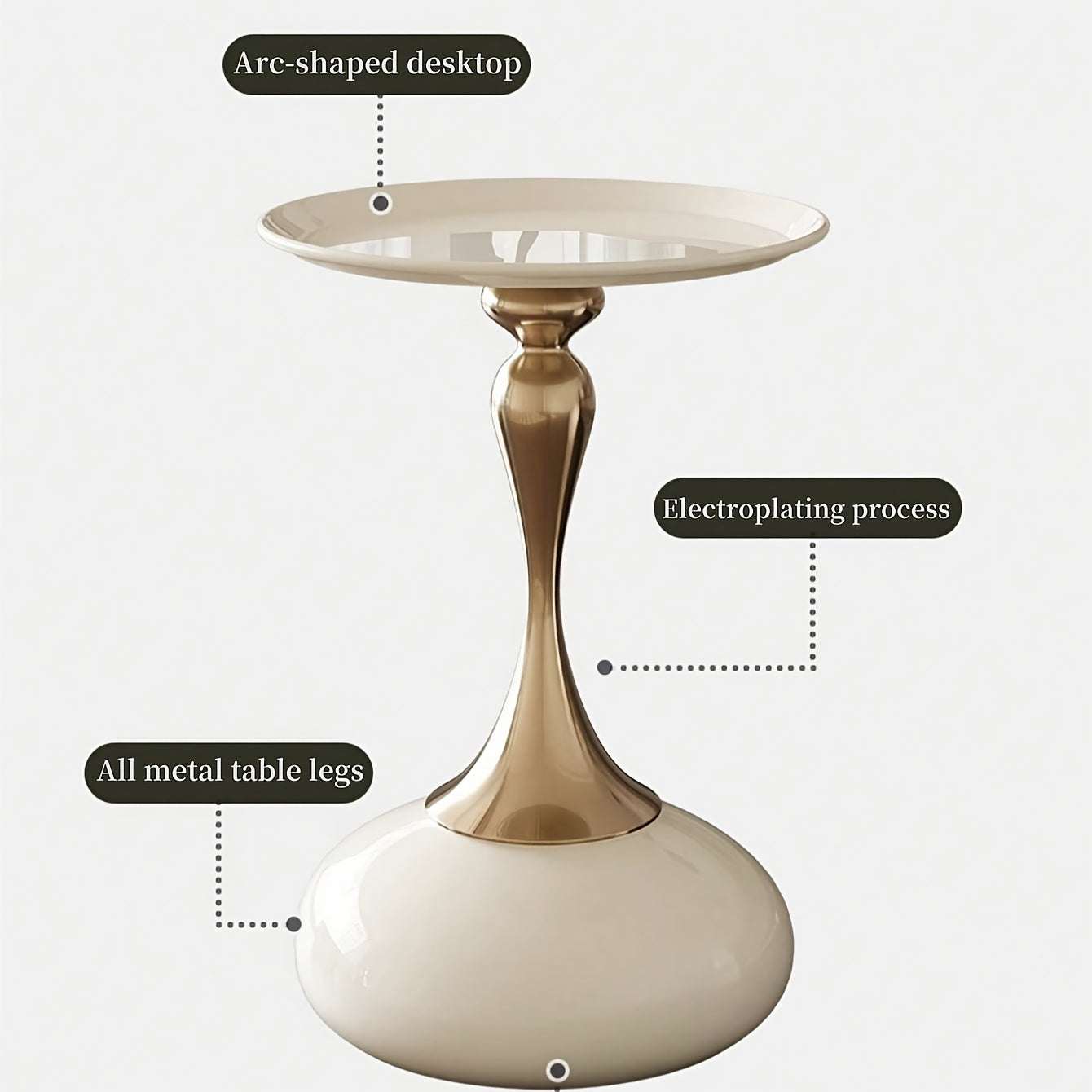 This Is a Special Gift That Can Be Given to Family And Friends. Handmade White Round Table Coffee Table, Creative Side Cabinet, Living Room Sofa Side Table,