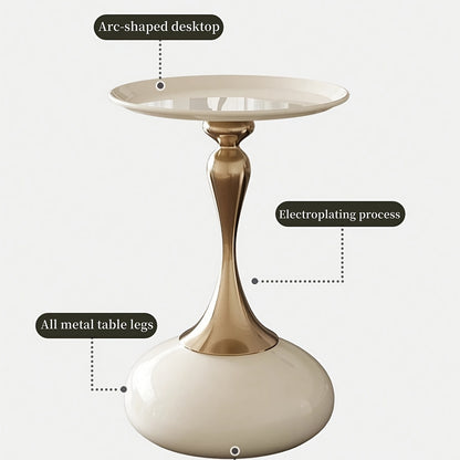This Is a Special Gift That Can Be Given to Family And Friends. Handmade White Round Table Coffee Table, Creative Side Cabinet, Living Room Sofa Side Table,