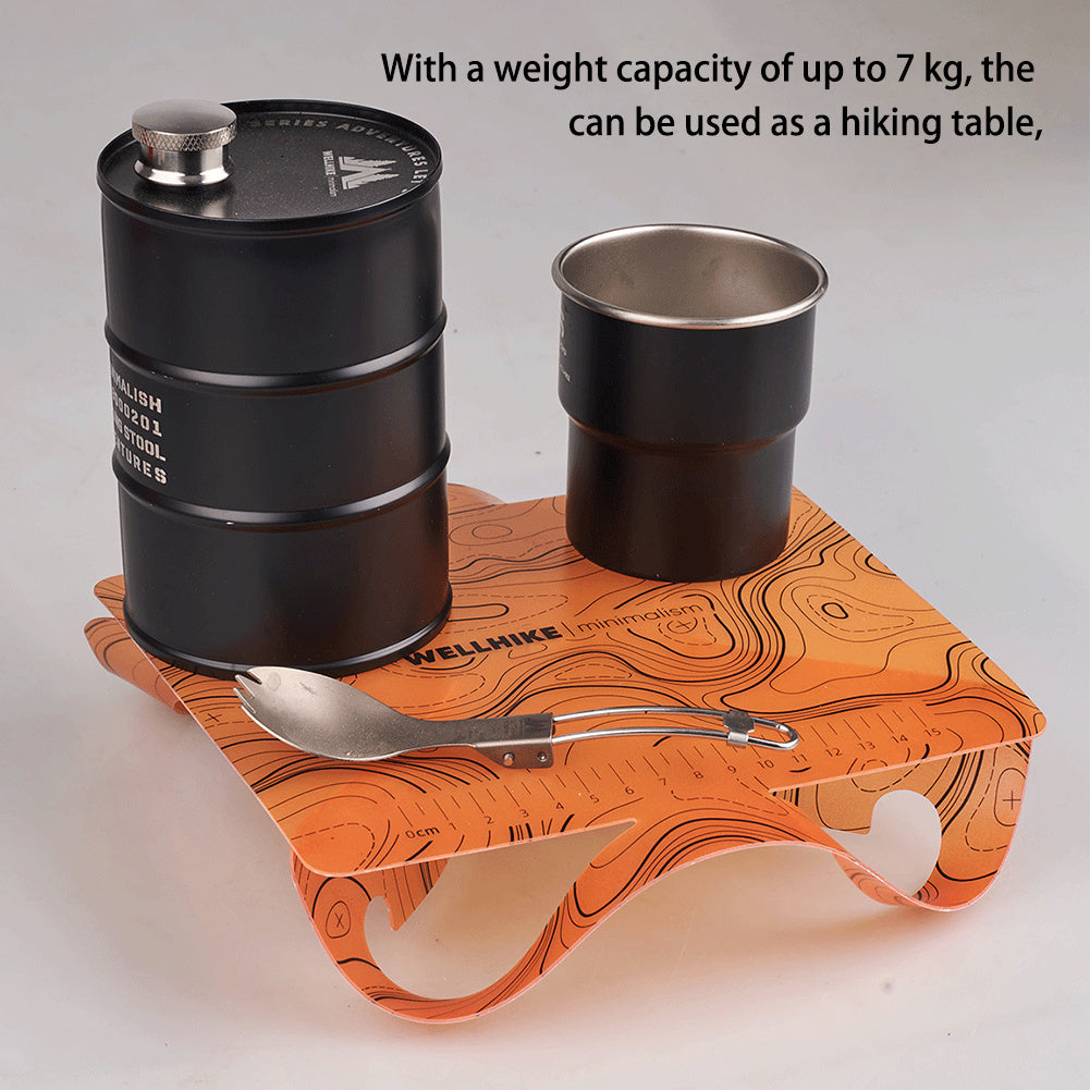 68G Heavy-Duty Folding Camping Table & Cutting Board - Portable Outdoor Table with Non-Slip, Orange\u002F,