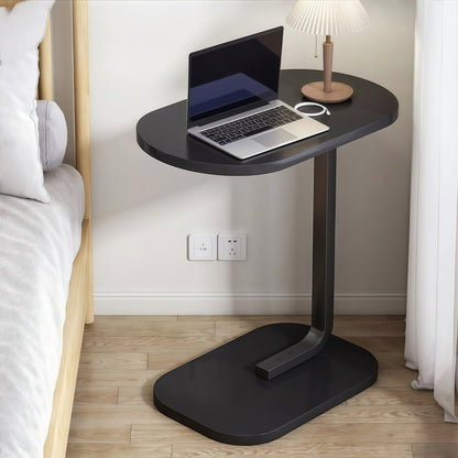 Luxury C-Shaped Side Table Luxury Solid Wood Metal C-Shaped Office Side Table | Sofa, Bedside, Coffee Table, Double Layer Panel, Sturdy Load-Bearing, High-End Gift
