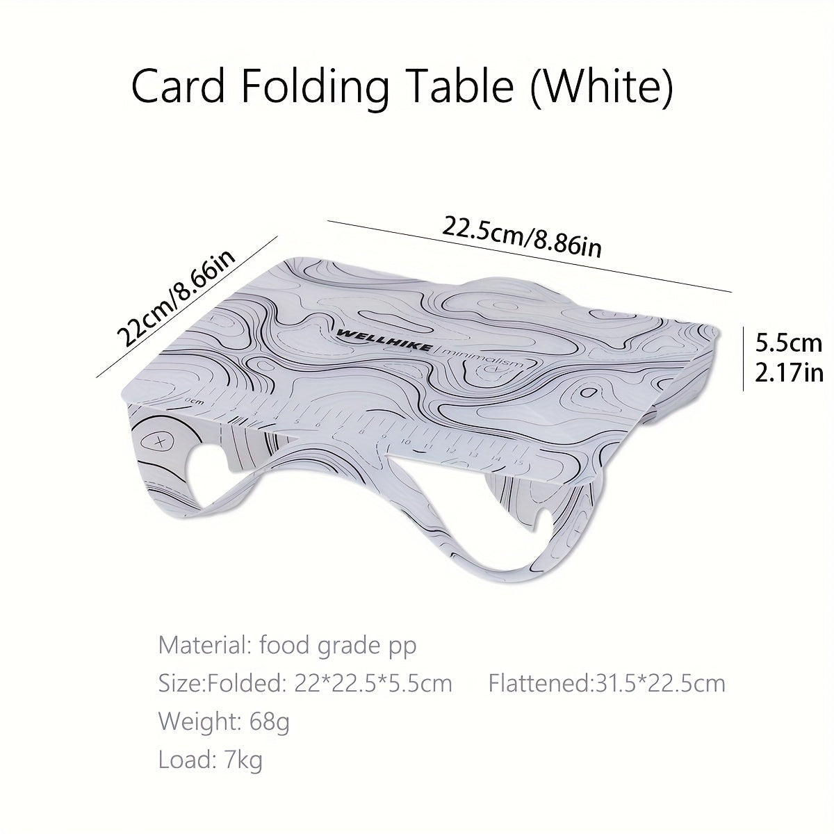 68G Heavy-Duty Folding Camping Table & Cutting Board - Portable Outdoor Table with Non-Slip, Orange\u002F,