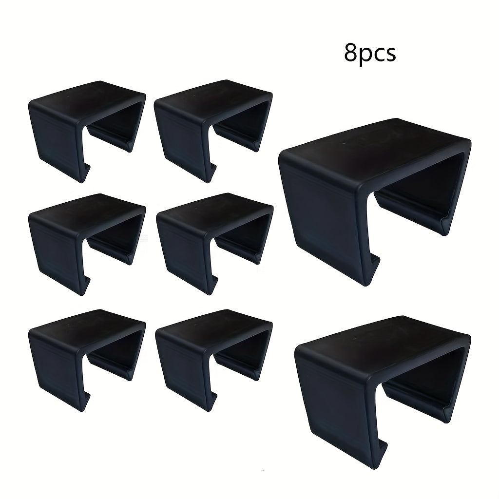Black Modern Square Coffee Table with Unique Leg Design – Durable Plastic Outdoor Patio Furniture for Garden,